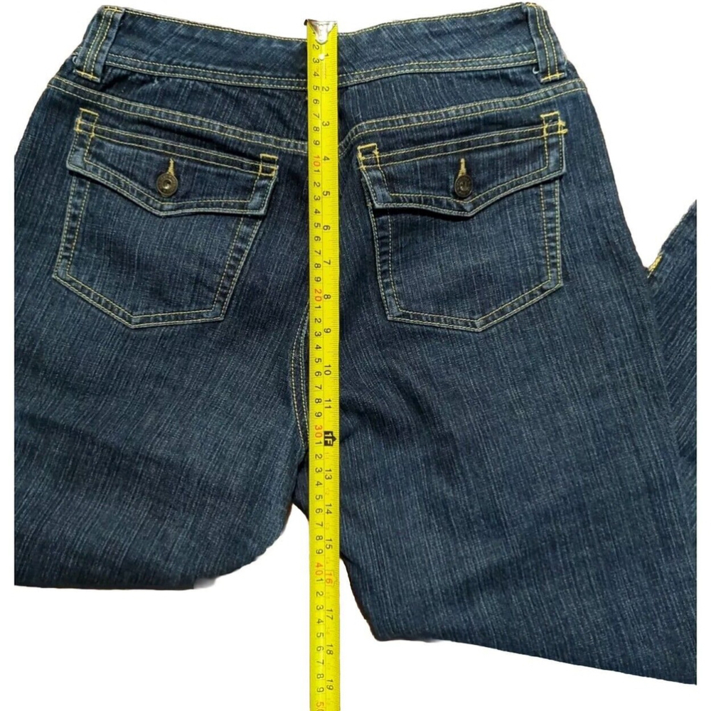 Jeanstar Size 8 Capri Medium Wash Blue Jeans Pants straight leg 32" W High Waist - Picture 11 of 16